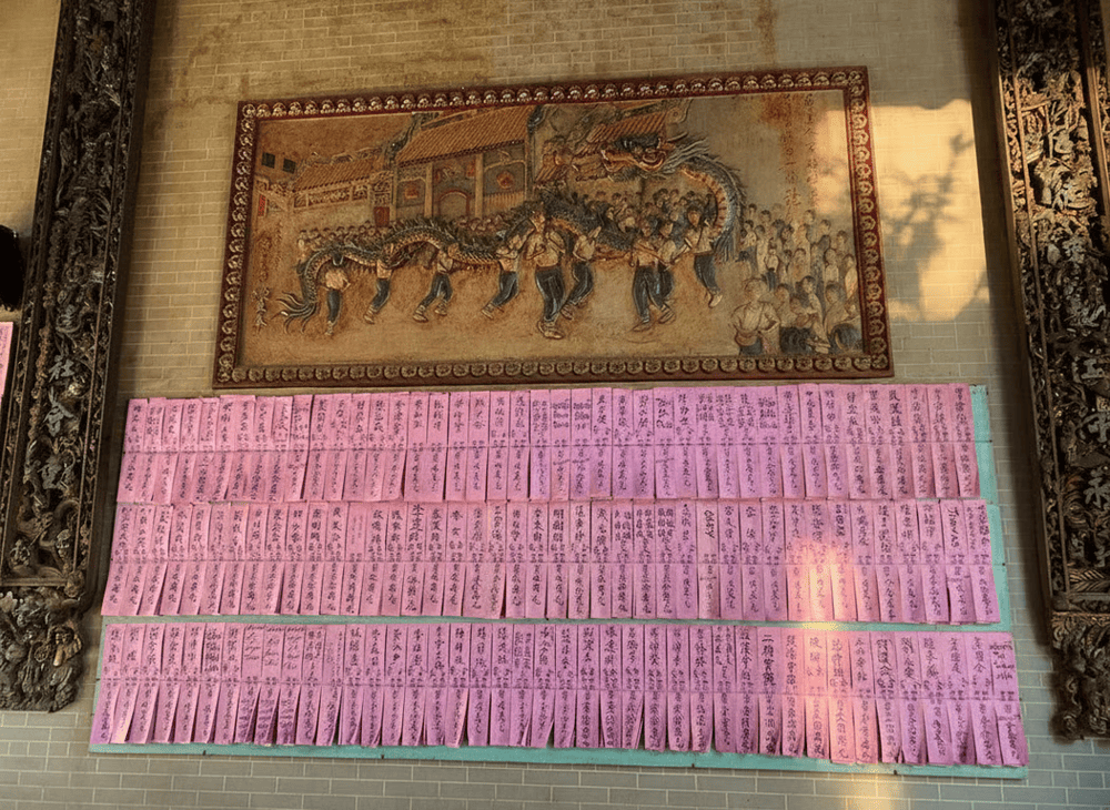 Bức tranh đắp bồi hình rồng tại chùa Bà Thiên Hậu